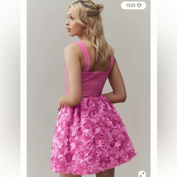 Anthropologie Dress The Population Melanie Sleeveless Textured Mini Dress Sz M - Picture 2 of 5